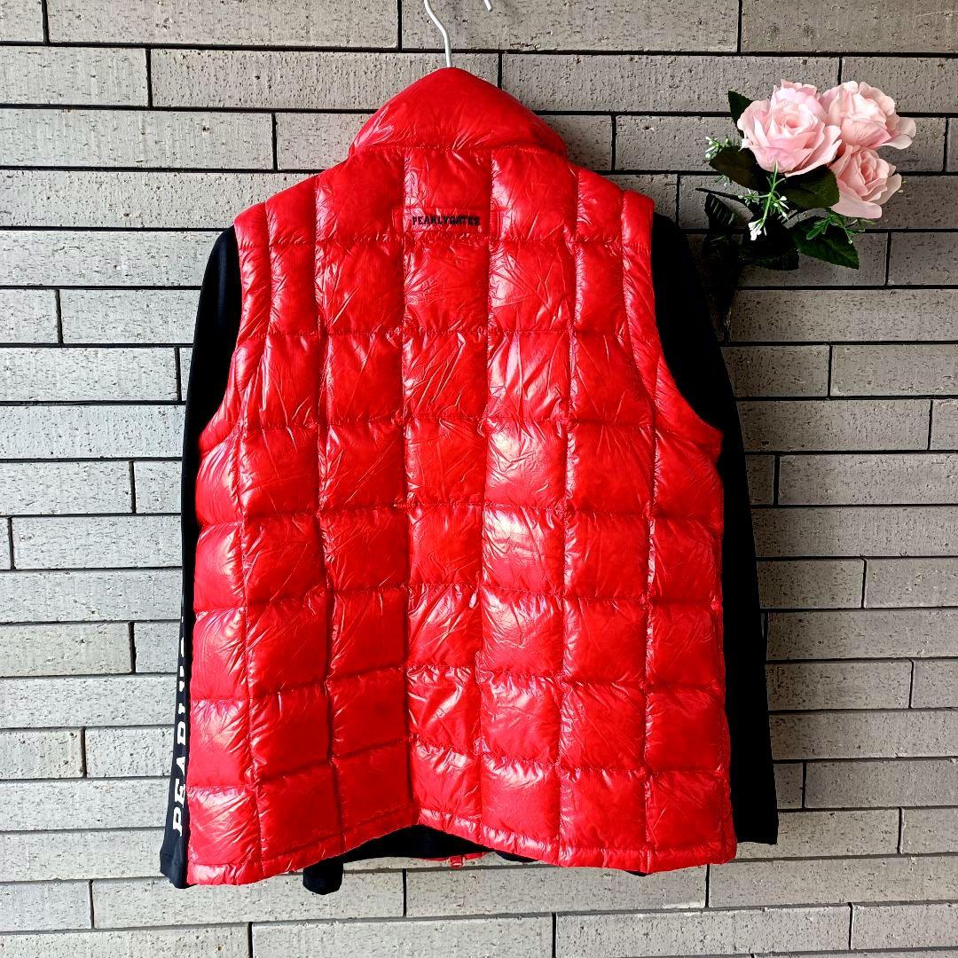 ❤【パーリーゲイツ】✨美品　ゴルフ　2ウェイダウンジャケット　極軽　レッド　S