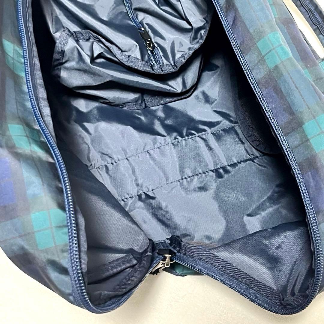 【美品】BEAMS GOLF シューズケース一体型ボストン ブラックウォッチ柄