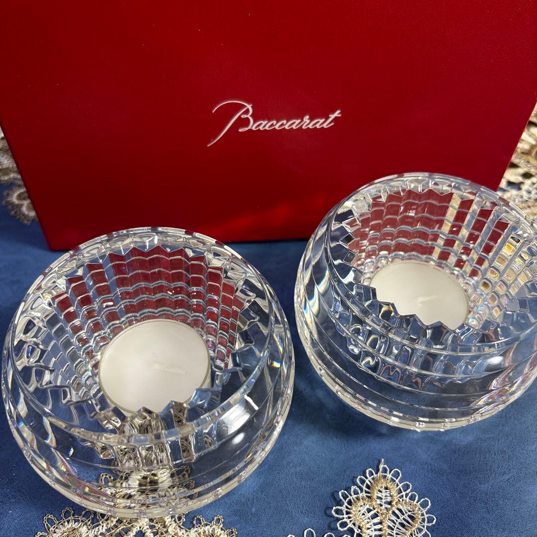 Baccarat　アイキャンドルホルダー　2個セット
