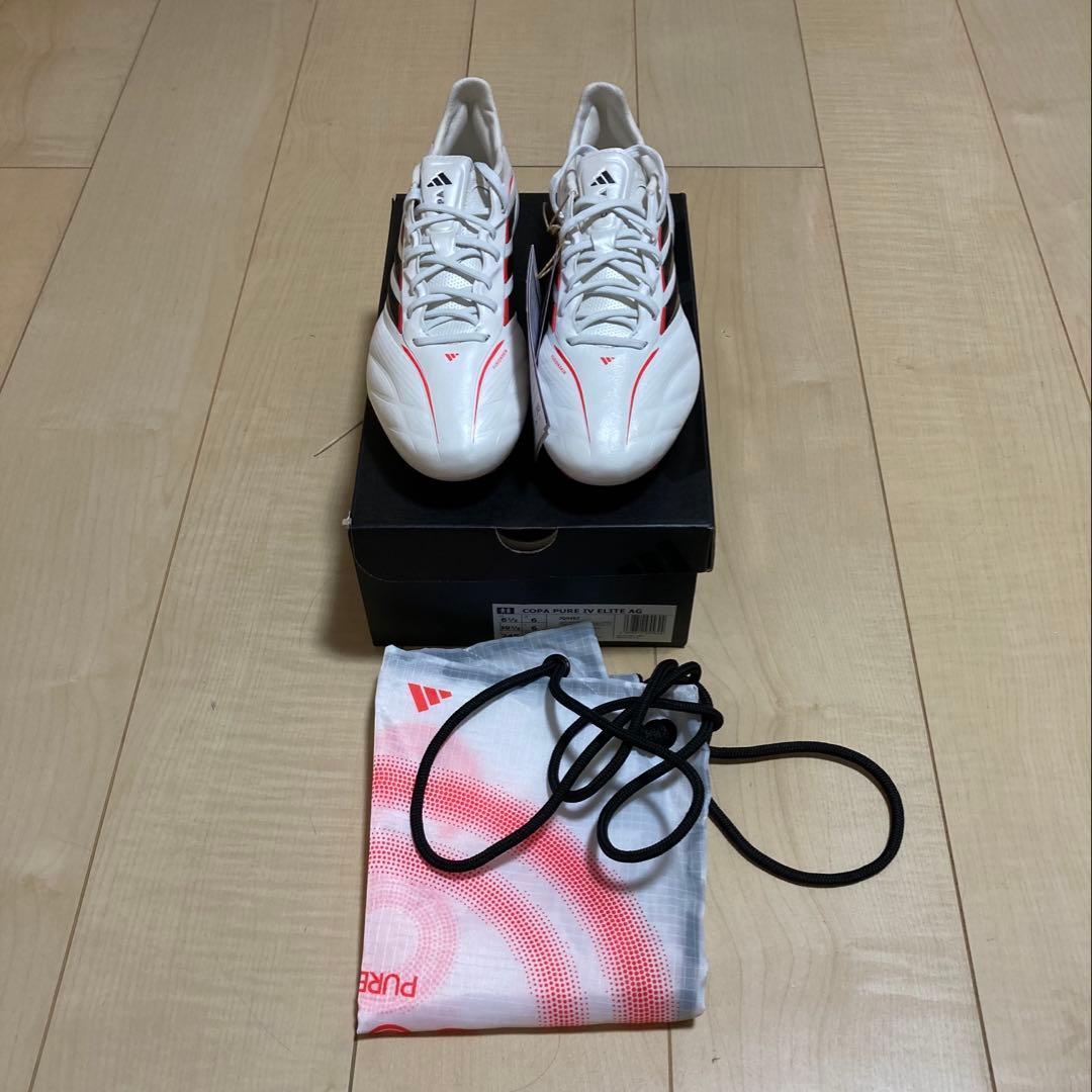 【新品】アディダス コパピュア4 ELITE AG 24.5cm 白 希少
