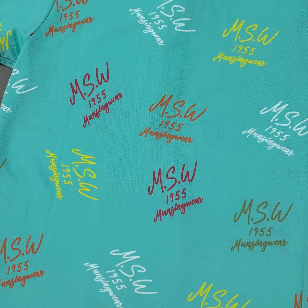 マンシングウェアMUNSINGWEAR ロゴ総柄ポロシャツ&パンツ上下セット