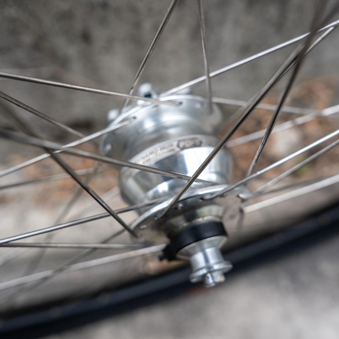 シャッターダイナモハブ+DT swissホイール フロント QR100mm