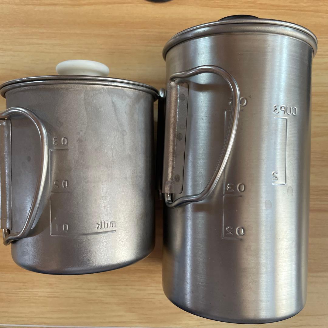 スノーピーク　チタンカフェラテセット3カップ