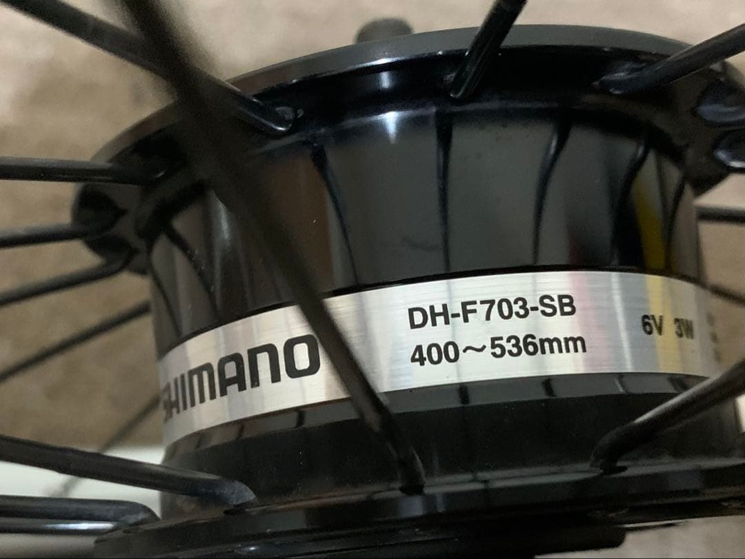 BROMPTON ハブダイナモホイール　シマノ　DH-F703 完組ホイール