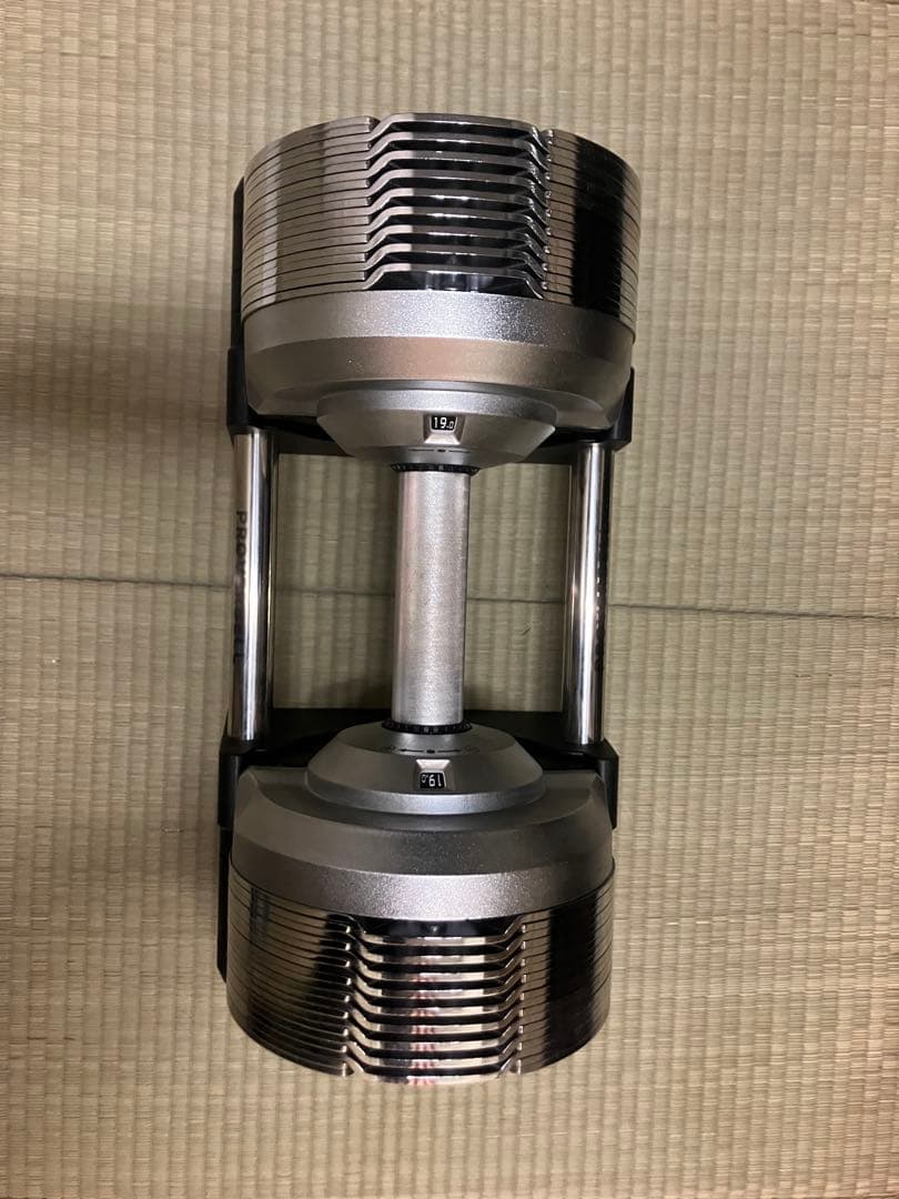 PROVERBELL 可変式ダンベル 32.5kg (シルバー)