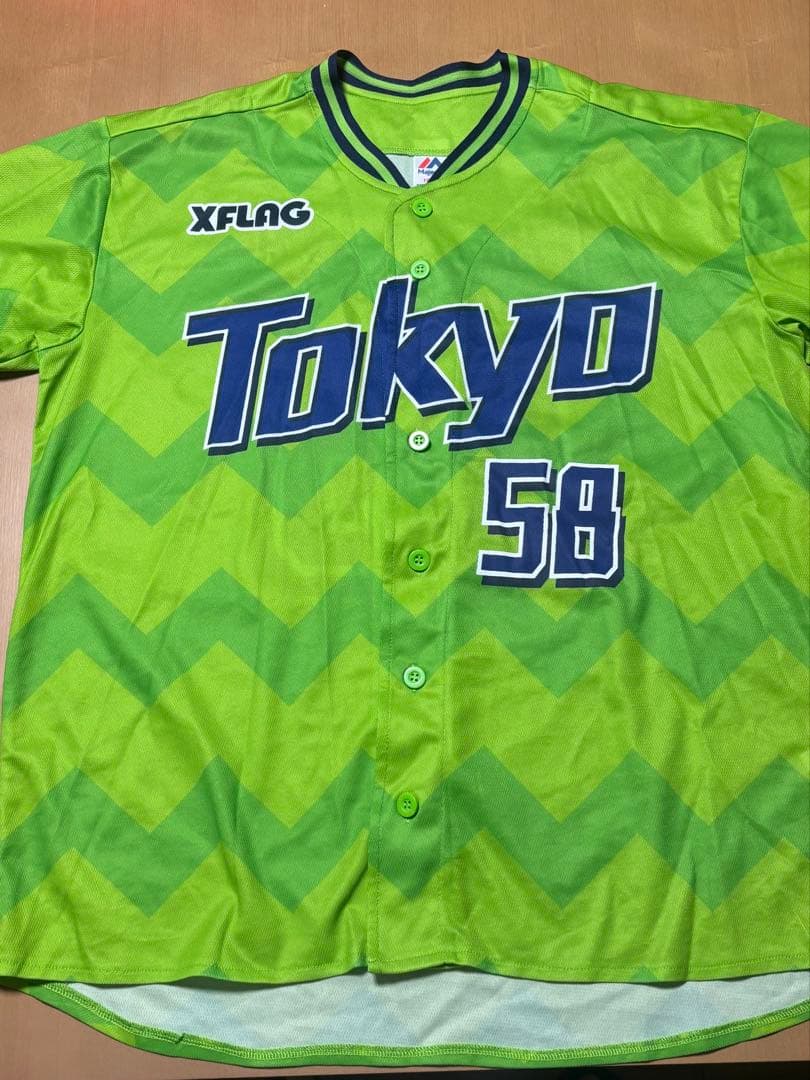 東京ヤクルトスワローズ　長岡秀樹　2020燕パワーユニフォーム　背番号58