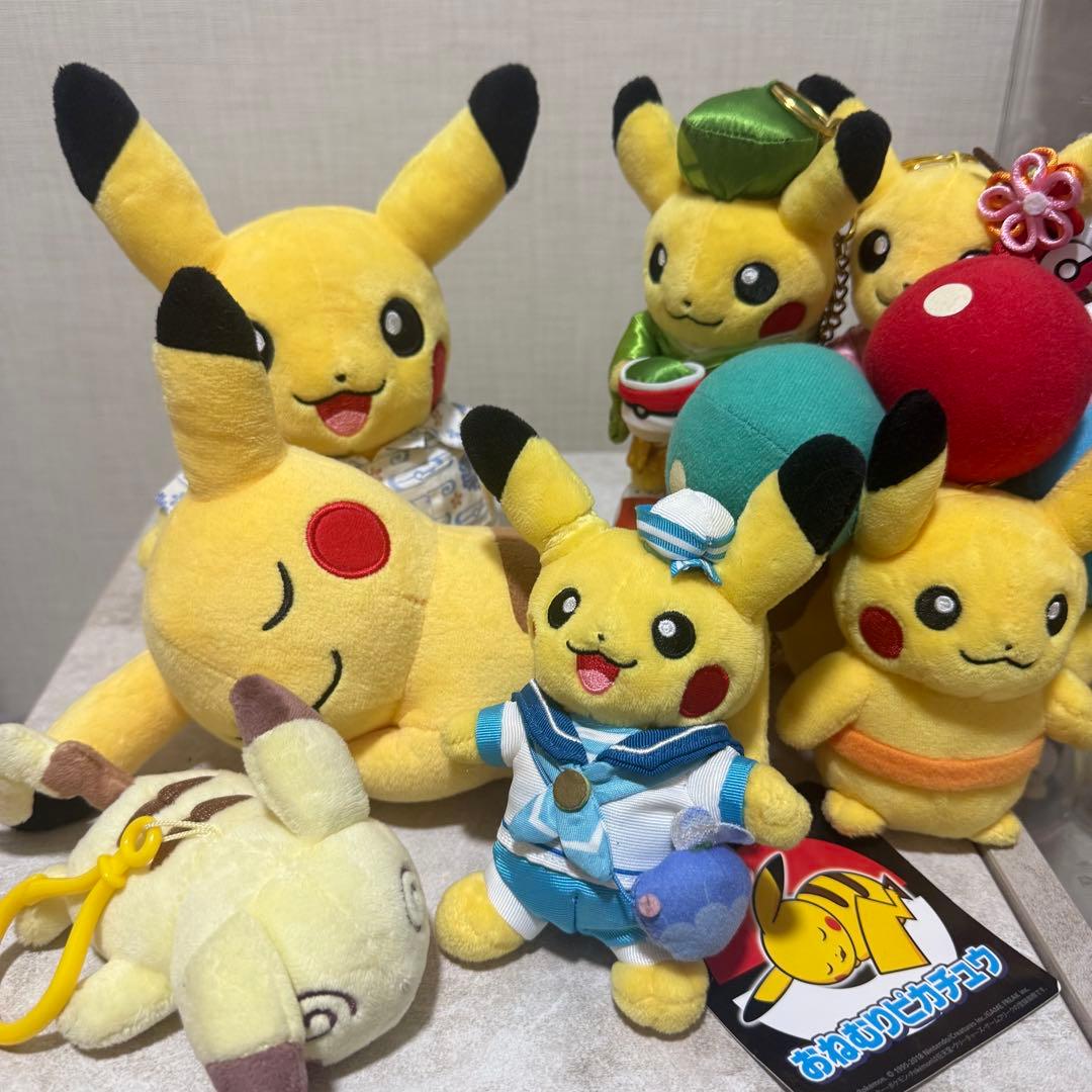ピカチュウ　ぬいぐるみ、キーホルダーセット