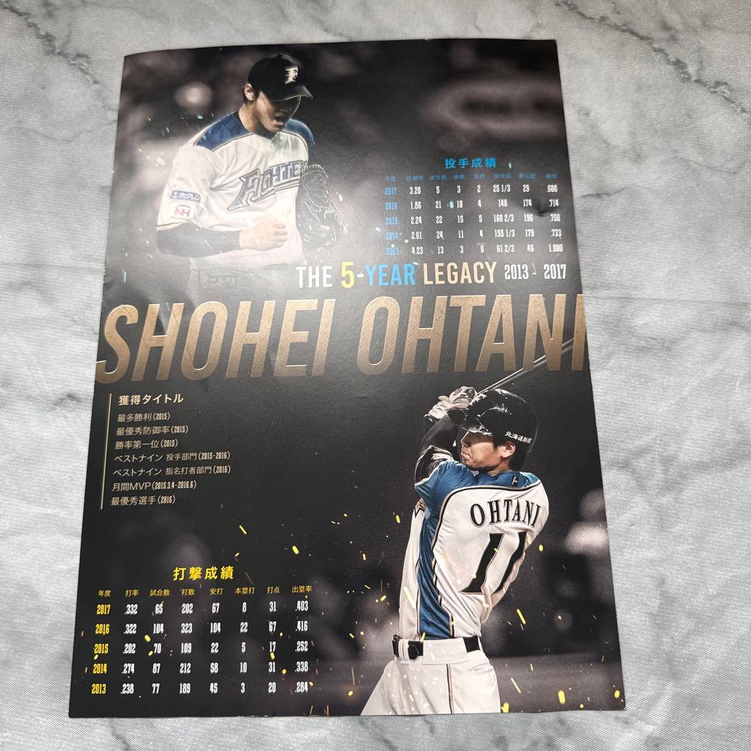 新品★大谷翔平選手プロ初登板クリアファイルセット観戦証明書、計3点セット