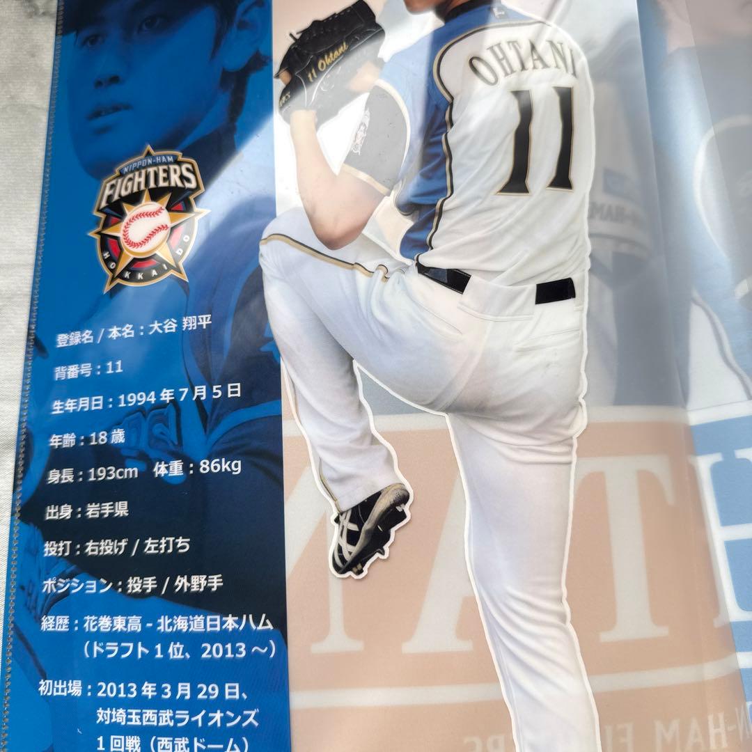 新品★大谷翔平選手プロ初登板クリアファイルセット観戦証明書、計3点セット