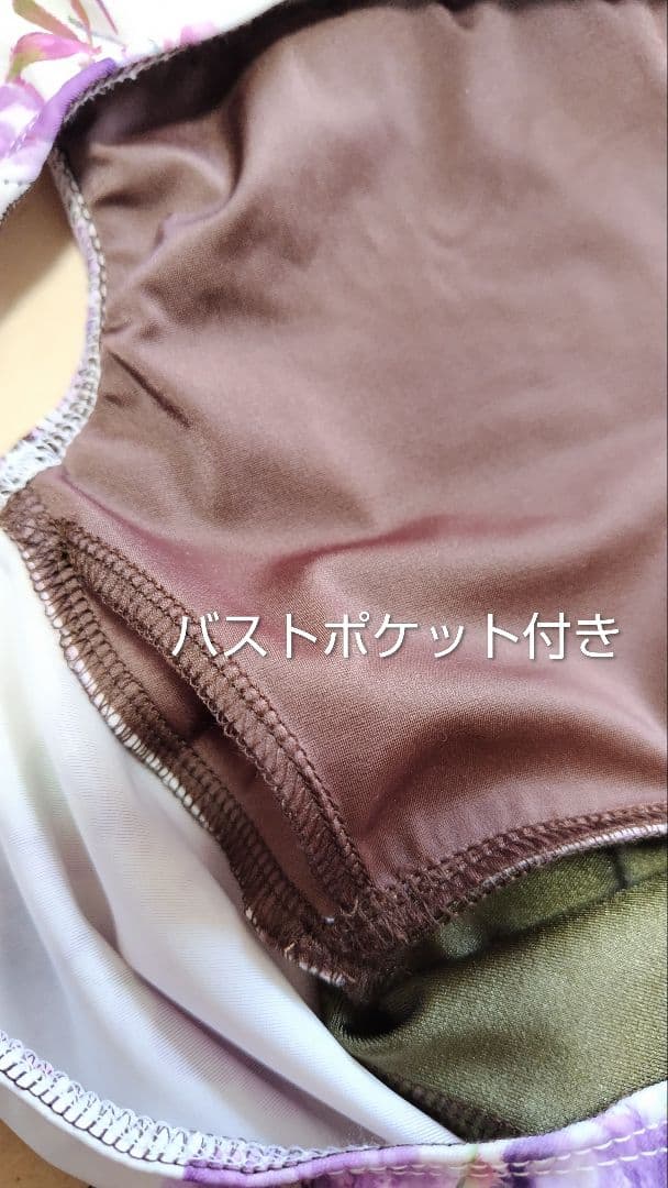 L～ⅬⅬサイズ／モクレンがエレガントに咲くワインレッドのバレエレオタード