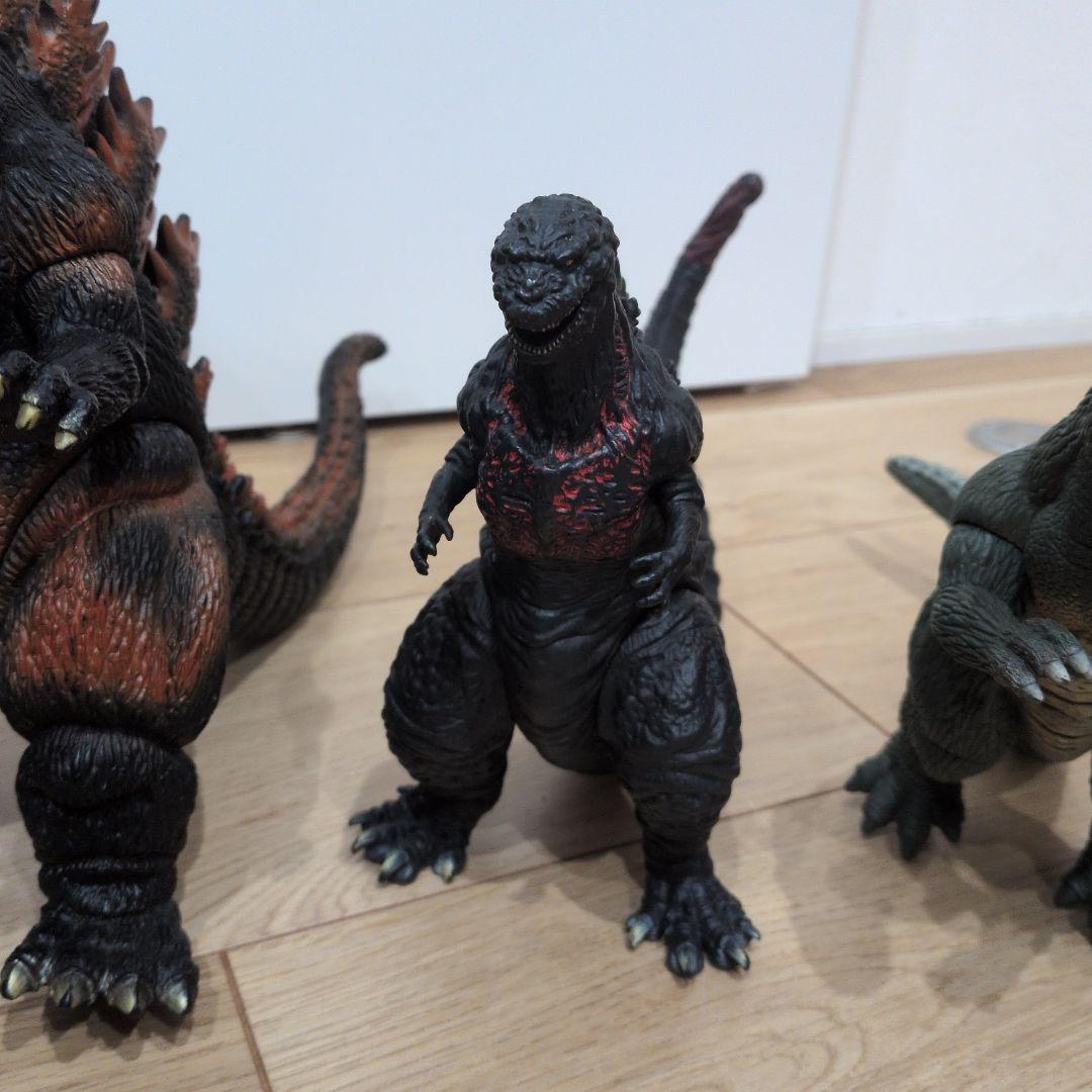 ゴジラ フィギュア 3体セット ソフビ まとめ売り 当時物