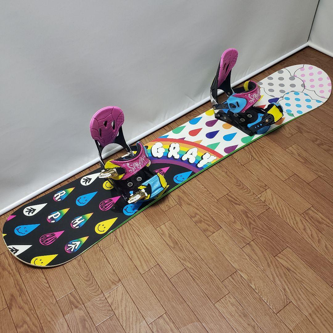 美品 GRAY 153cm スノーボードセット