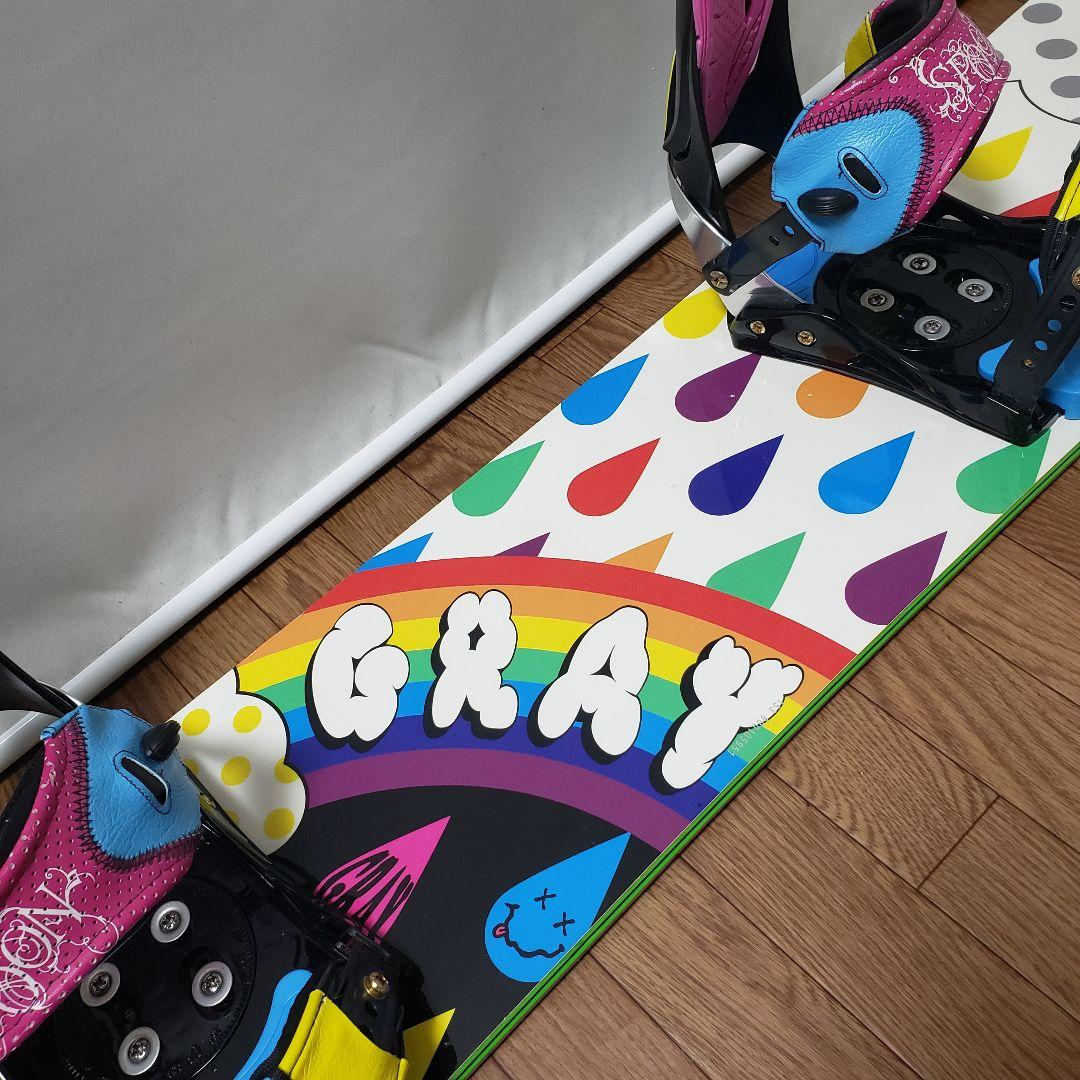 美品 GRAY 153cm スノーボードセット
