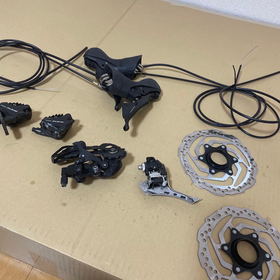 Shimano 105 ドライブトレインパーツセット　コンポ 状態悪い