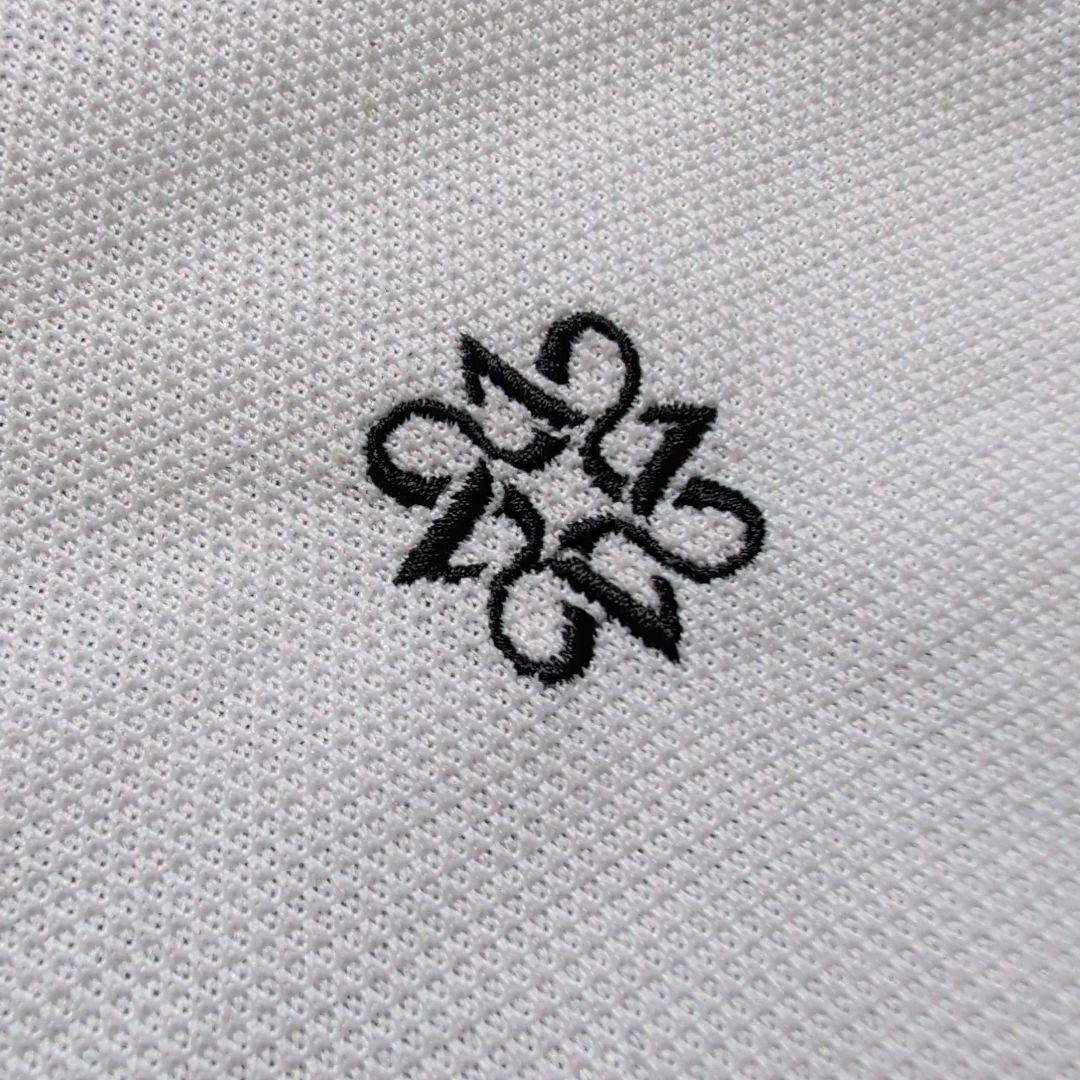 【極美品】セントアンドリュースゴルフ　速乾メッシュポロシャツ　刺繍ロゴ　M 白