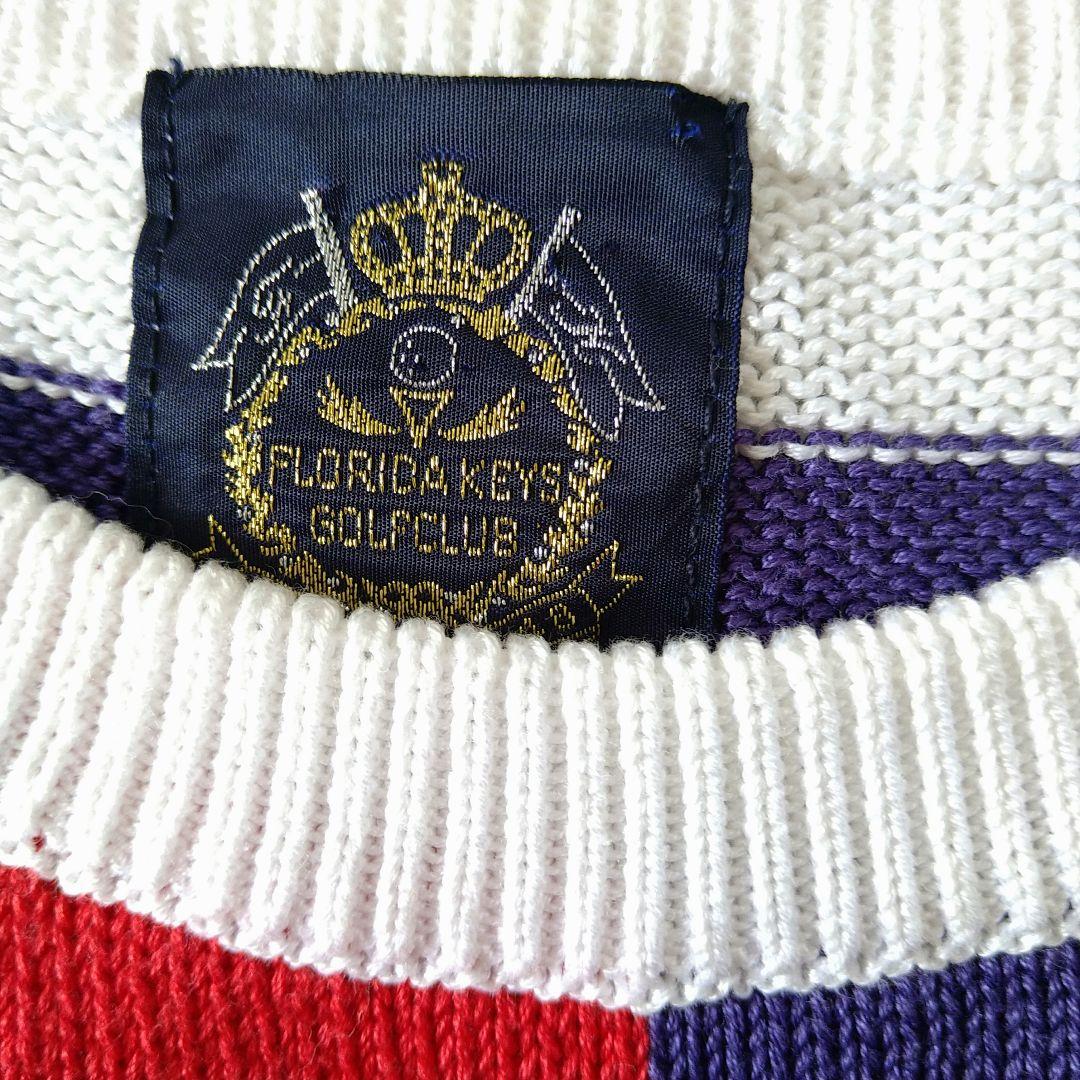 希少Florida Keys Golf Club セーターLカラフルクラブ内販売