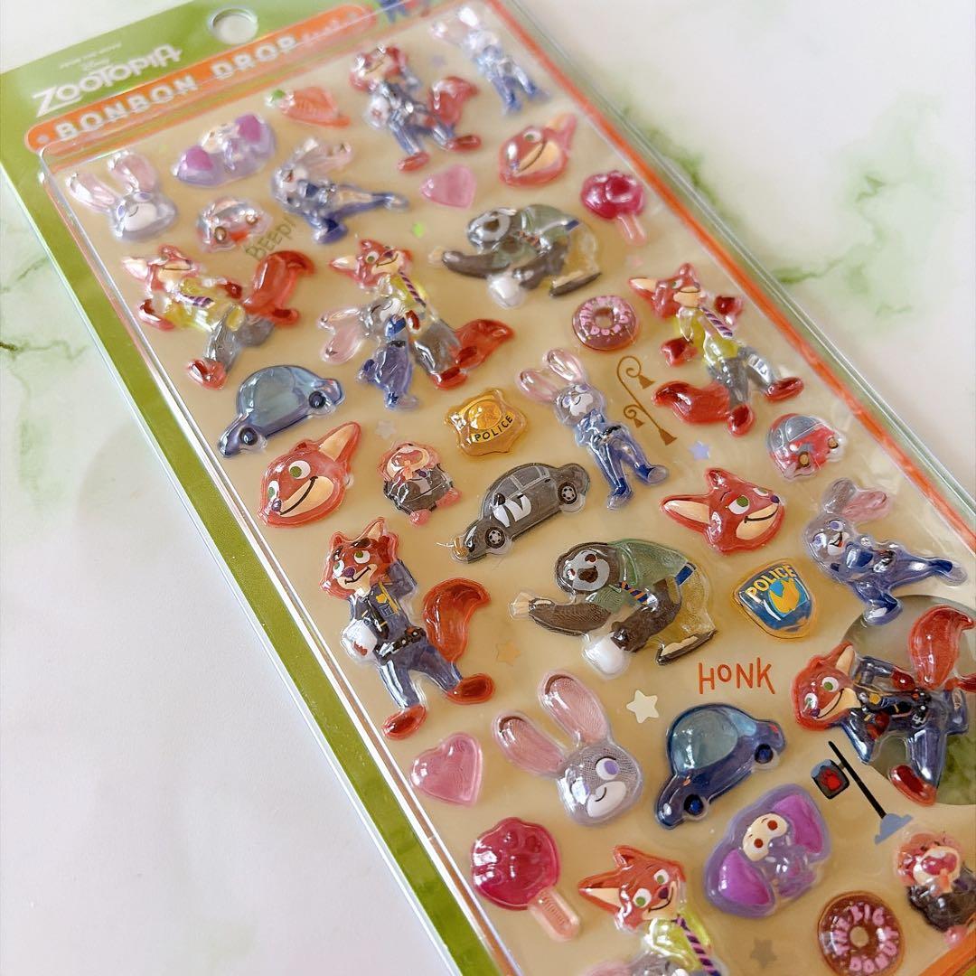 【正規品】ボンボンドロップシール ディズニー　3点セット　プリンセス　ズートピア