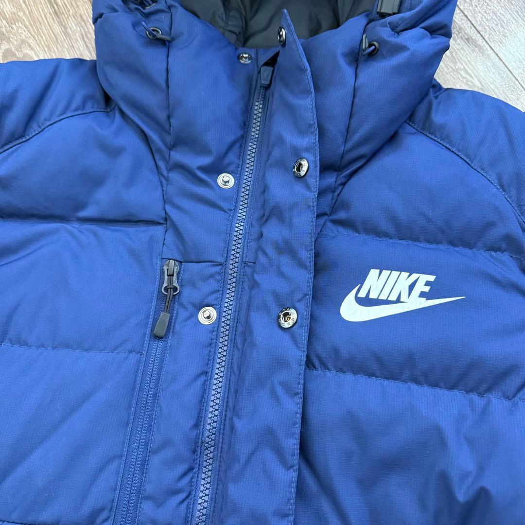 NIKE ナイキ ダウンフィル サッカー ロング ベンチコート ネイビー M