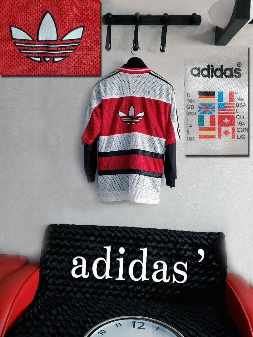 adidas(アディダス)　スポーツアディダスメッシュジャージno10サイズM