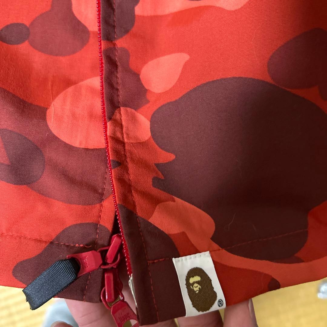 BAPE シャークフード レッド迷彩ウェア