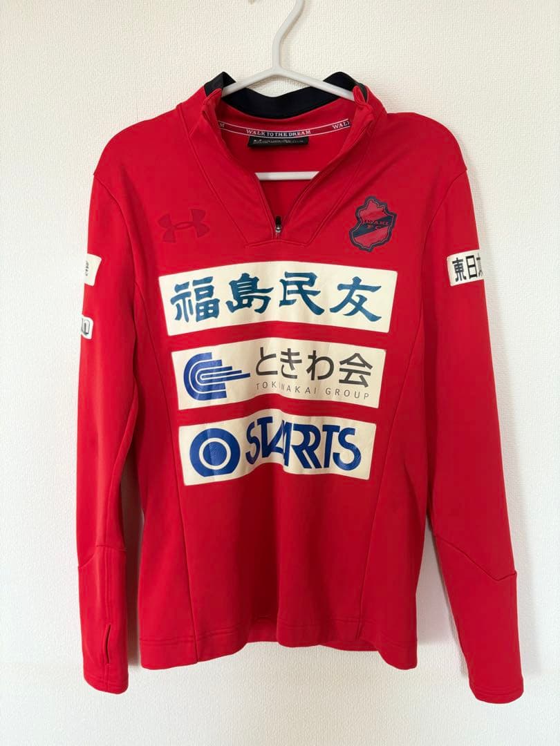 いわきFCUnder Armour 赤 ジップアップ ウェア 長袖