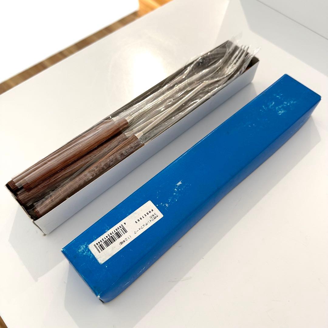 新品 12本セット 天然木 フォンデュフォーク 木製 ウォールナット フォーク