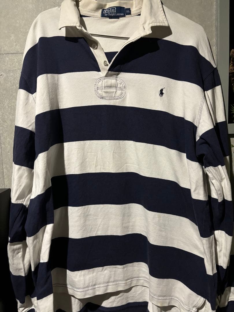 Polo by Ralph Lauren ラガーシャツ XL ネイビーとホワイト