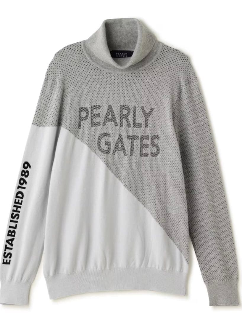 PEARLYGATESカシミヤタッチコットンタートルネックニットプルオーバー0S