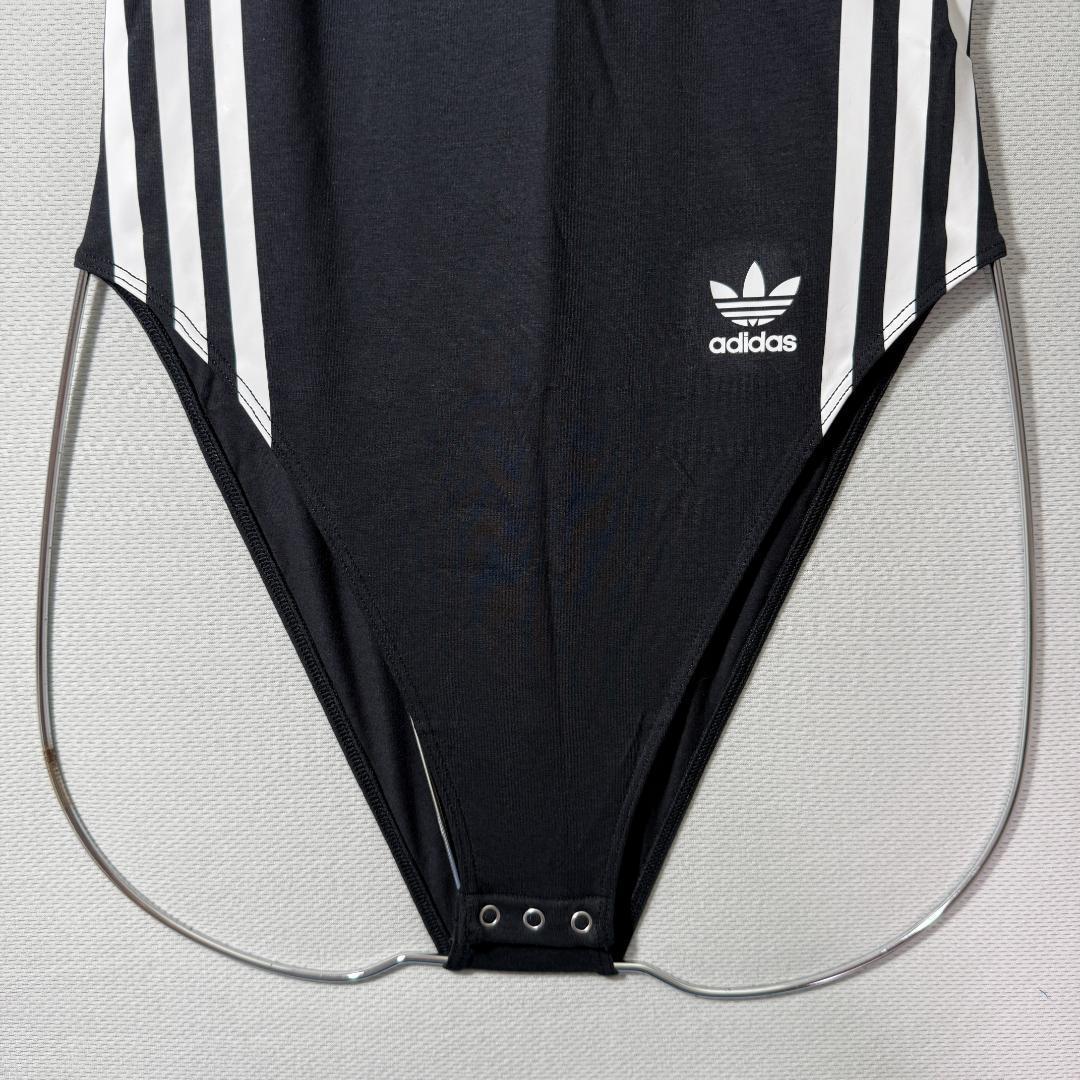 adidas ボディスーツ レオタード コットン Black 海外XS