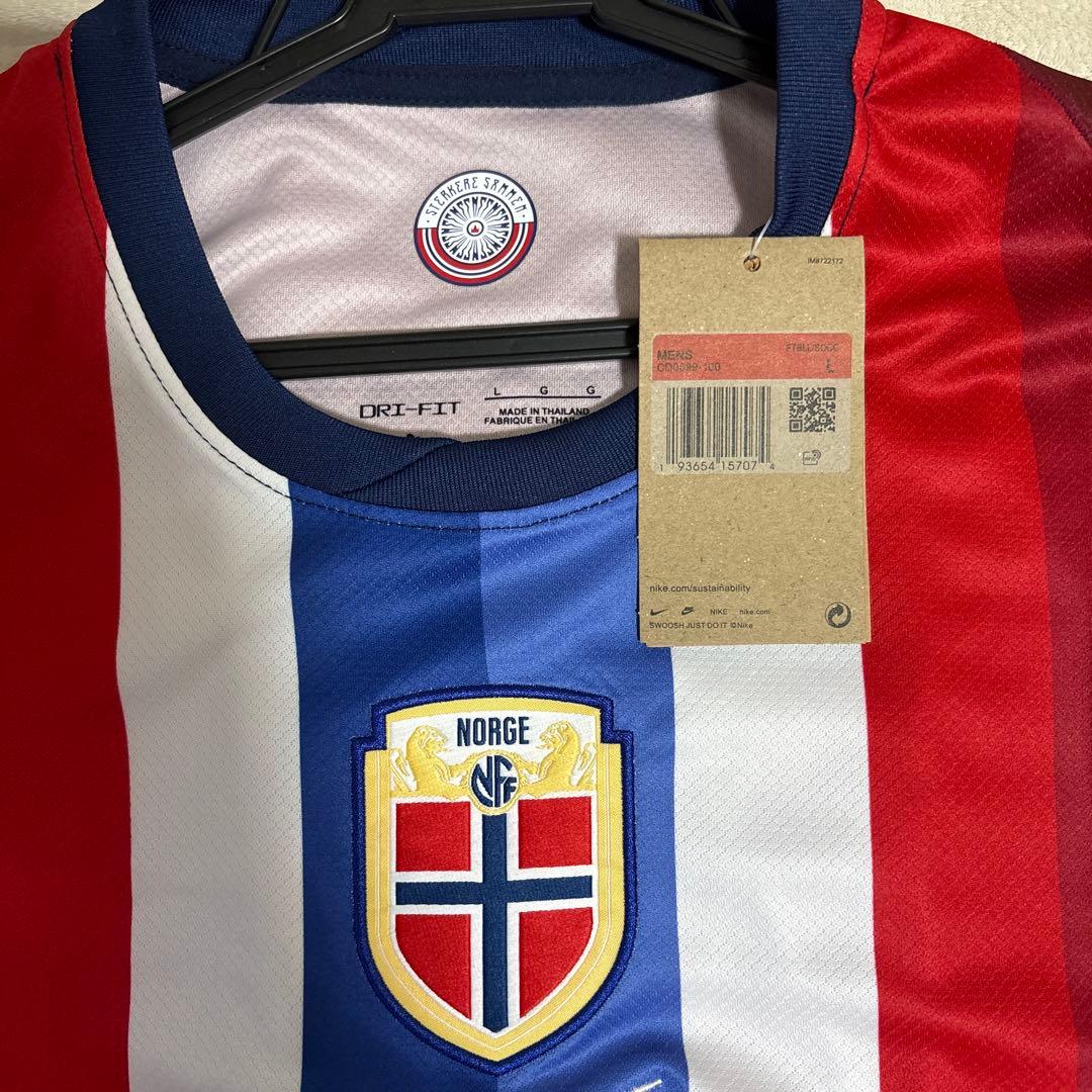 サッカーユニフォーム　ノルウェー代表　9番　ハーランド　タグ有