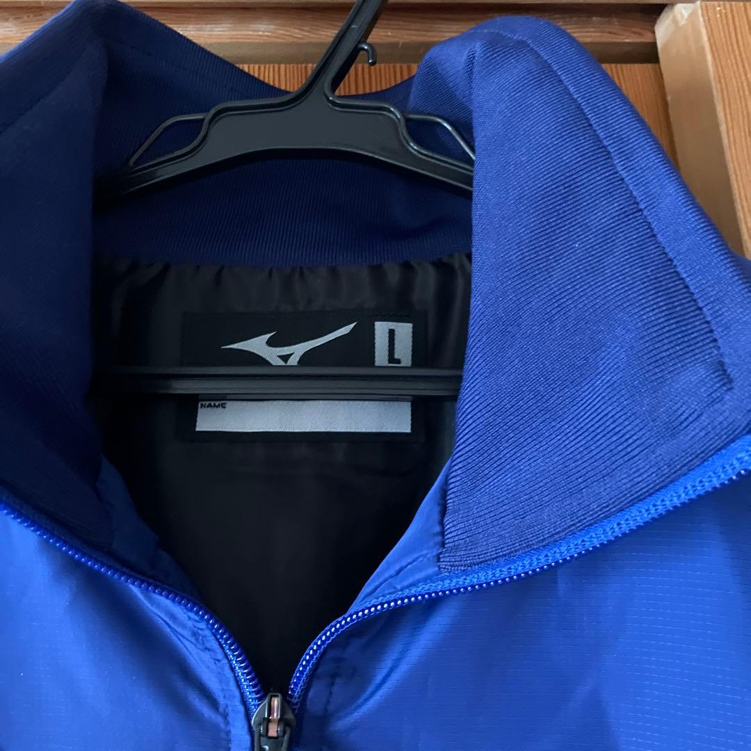 【新品タグ付き未使用品】ミズノMIZUNO野球ウエア グラウンドコート L 銀青