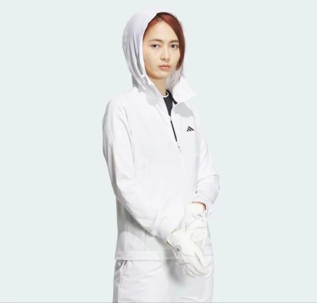L ☆新品☆ アディダスゴルフ 春夏　ファブリックミックスストレッチ フーディー