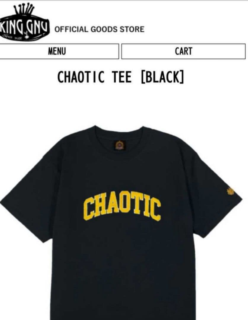 未開封◆King Gnu CLUB Gnu限定ライブ Tシャツ 黒 Lサイズ