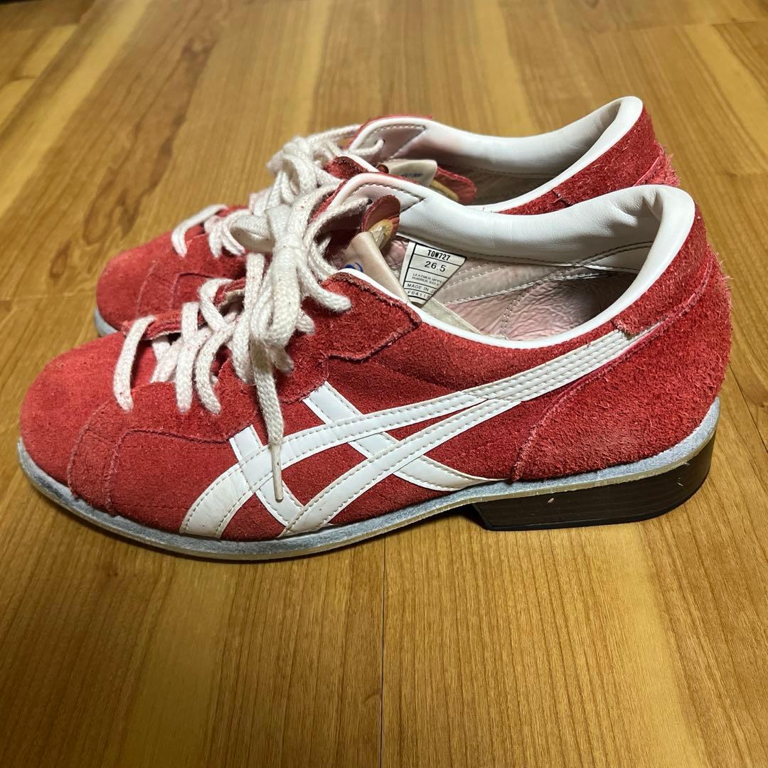 asics ウェイトリフティングシューズ　26.5㎝　レッド　スクワットシューズ