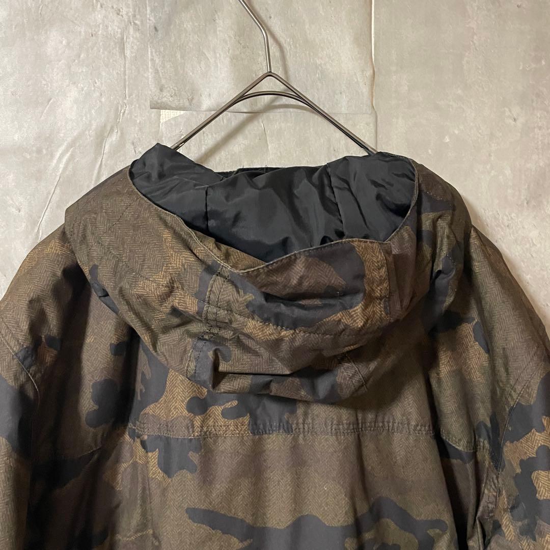 Burtonバートンスキーウェアスノーボードジャケットパーカーフード付き迷彩茶色