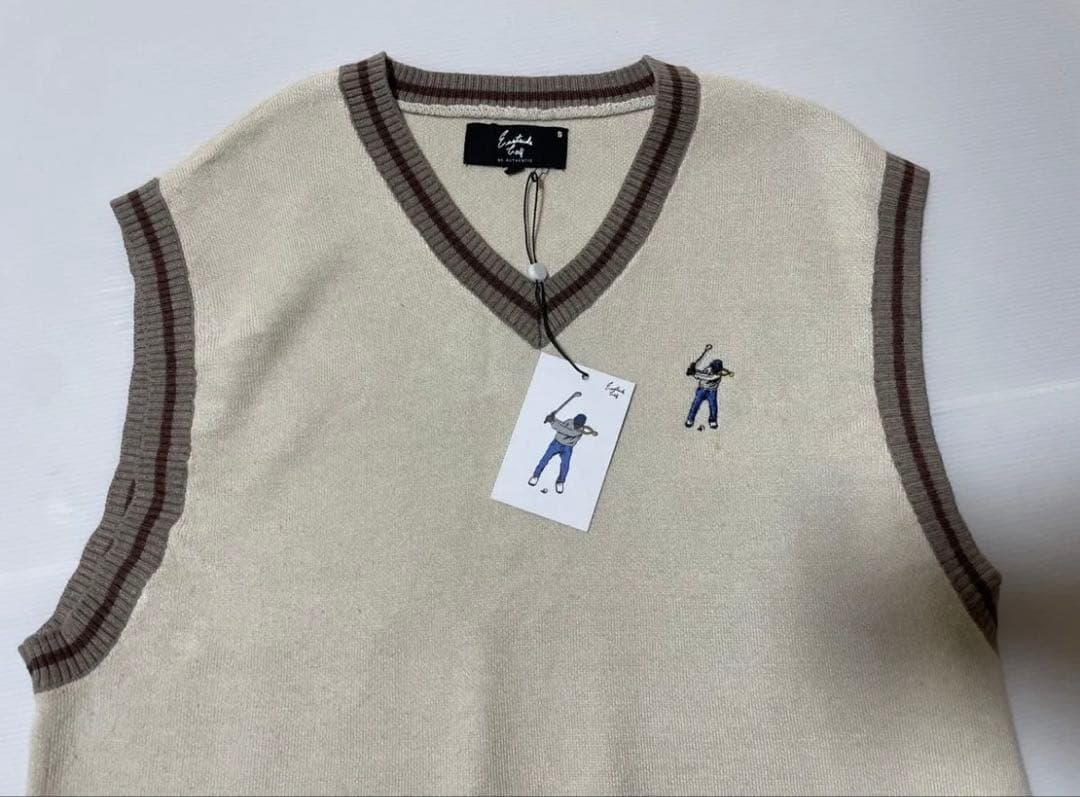 EASTSIDEGOLF/ルーズフィットセーターベスト ベージュ サイズUS S
