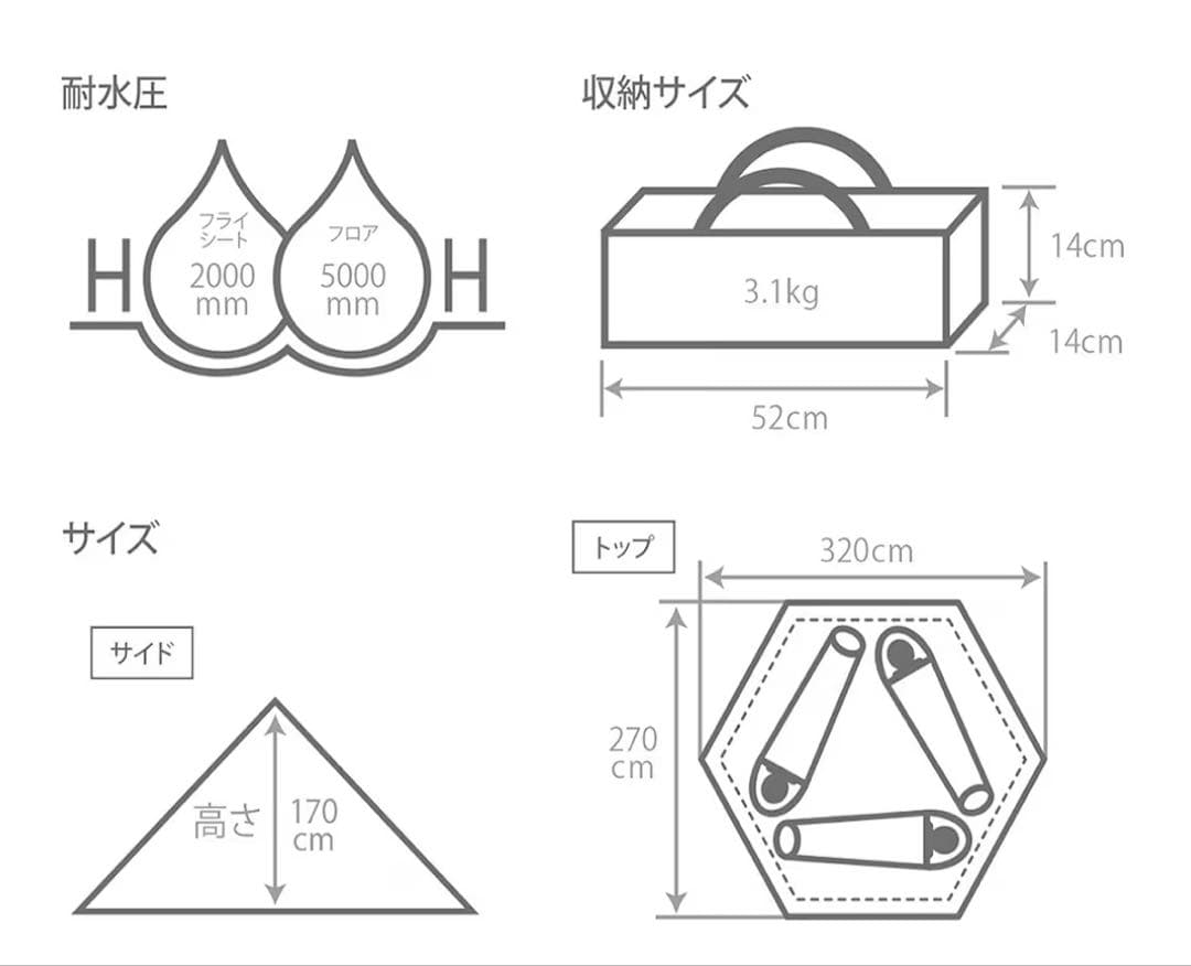 DOD ワンポールテント3人用