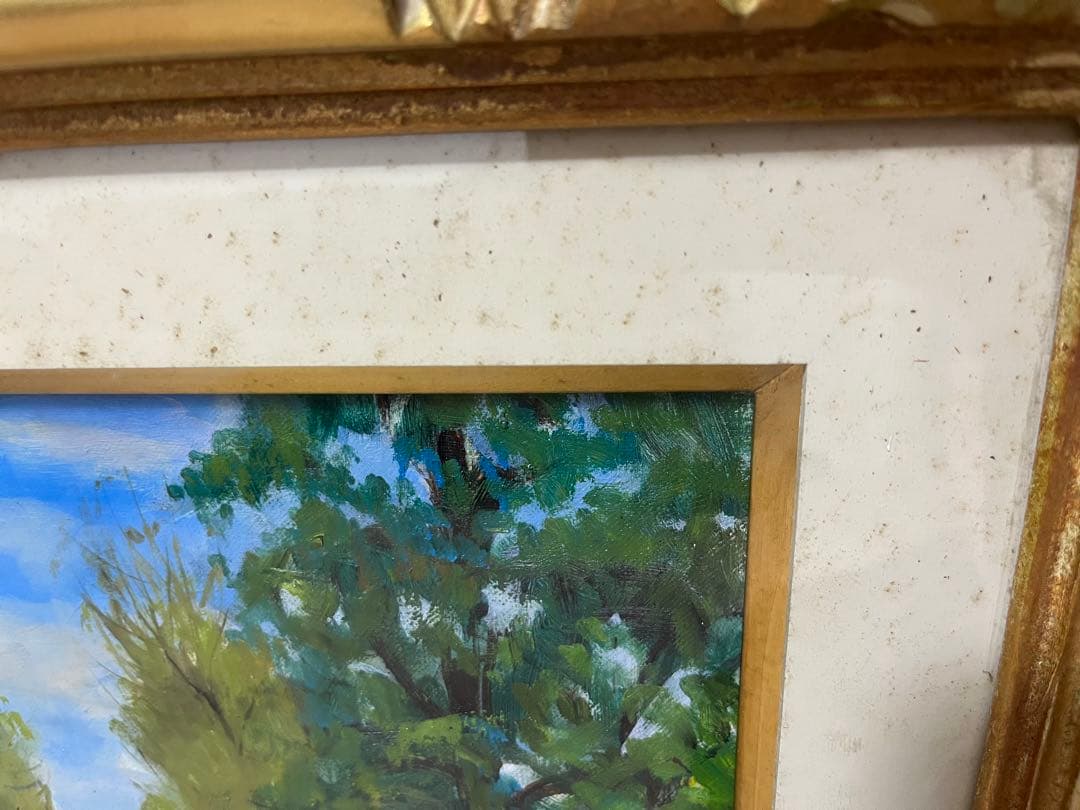 俵正諭　パリ　風景画　絵画　油絵　骨董品　美術品