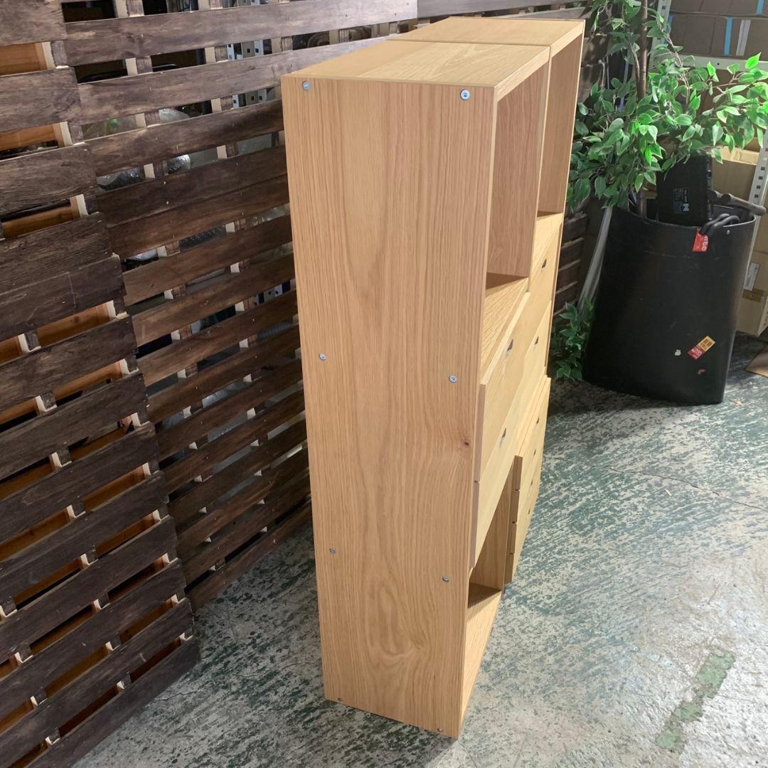 J428 無印良品 MUJI スタッキングシェルフ チェスト 天然木