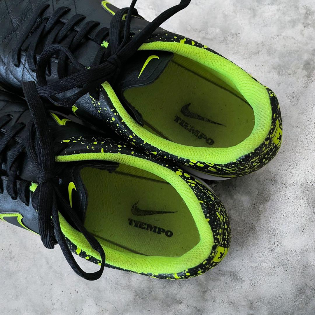 【美品】NIKE ナイキ ティエンポ ジーノ レザー TF トレーニングシューズ
