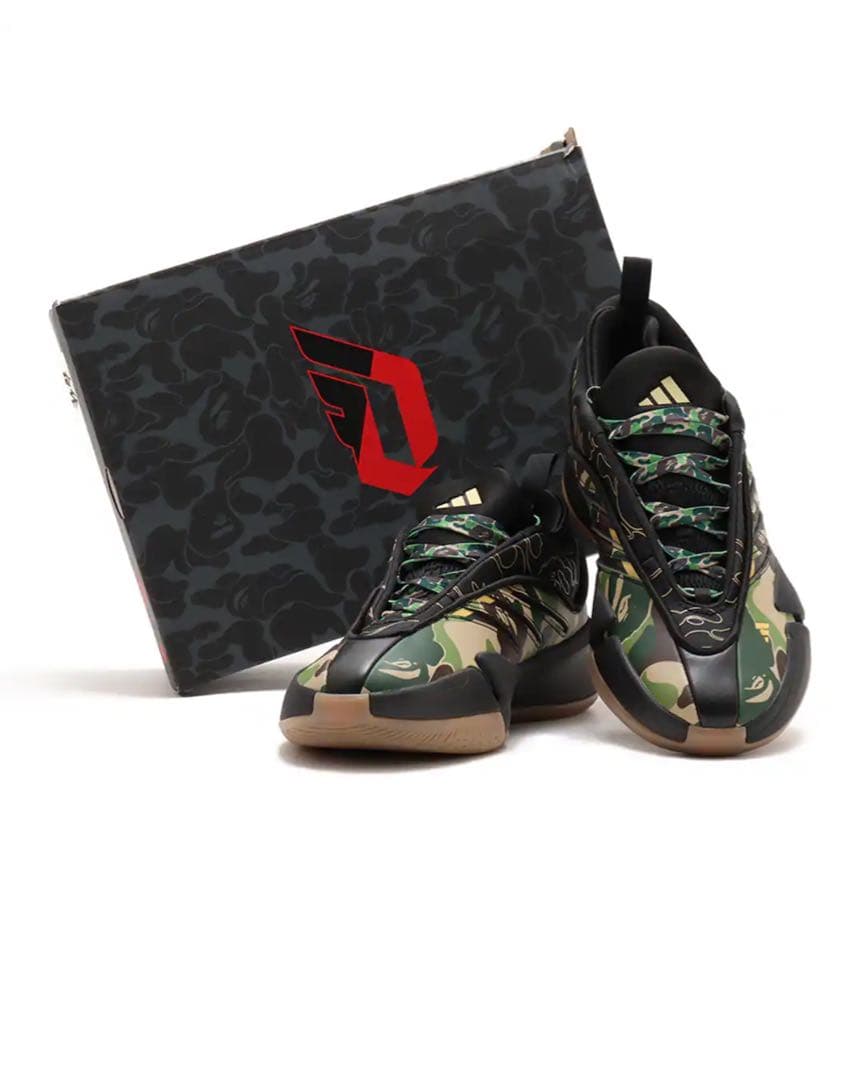 シューズ(男性用) adidas BAPE DAME9 CBLACK/CBLACK/CBLACK