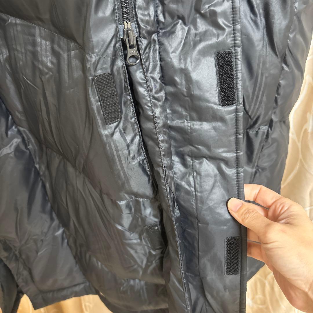 新品　メンズadidas ベンチコート L ブラック　中綿ロングコート