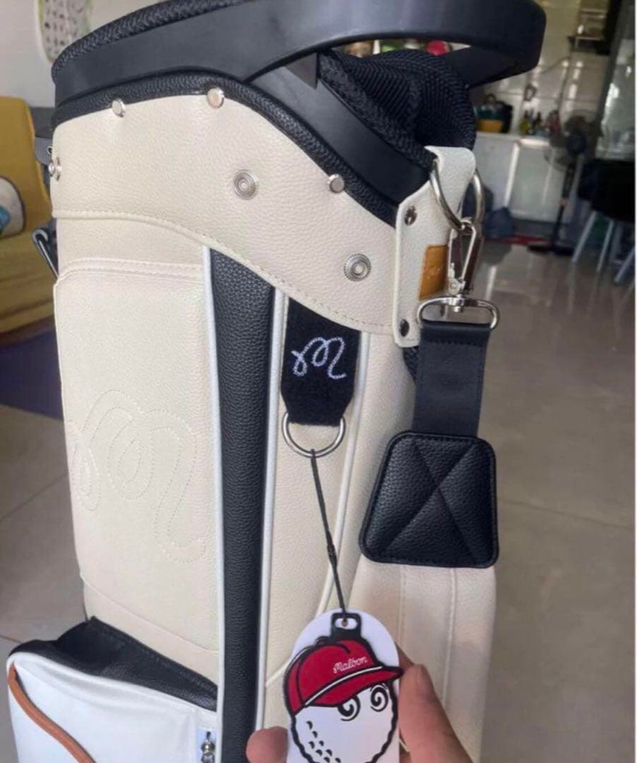 Malbon golf マルボン ゴルフキャディバッグ セルフスタンド ホワイト