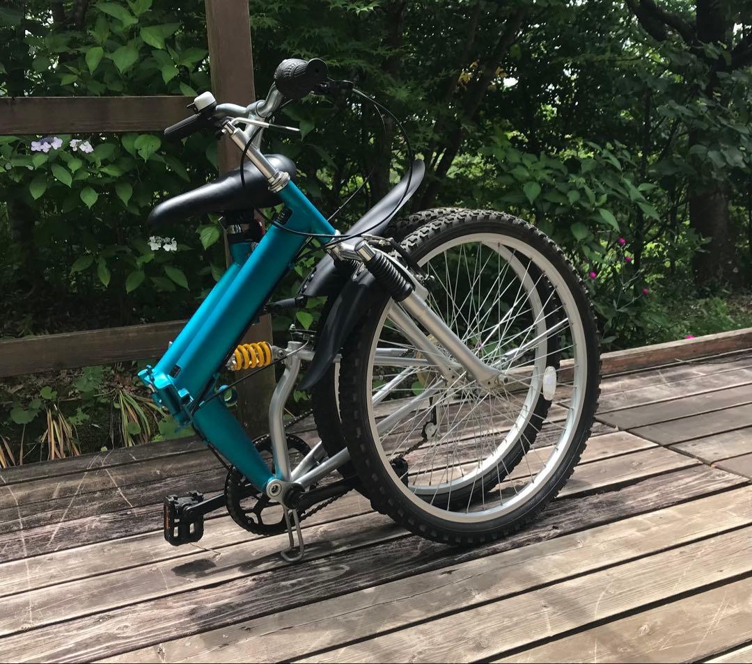 自転車 マウンテンバイク26 折り畳み可能 シマノ6段変速