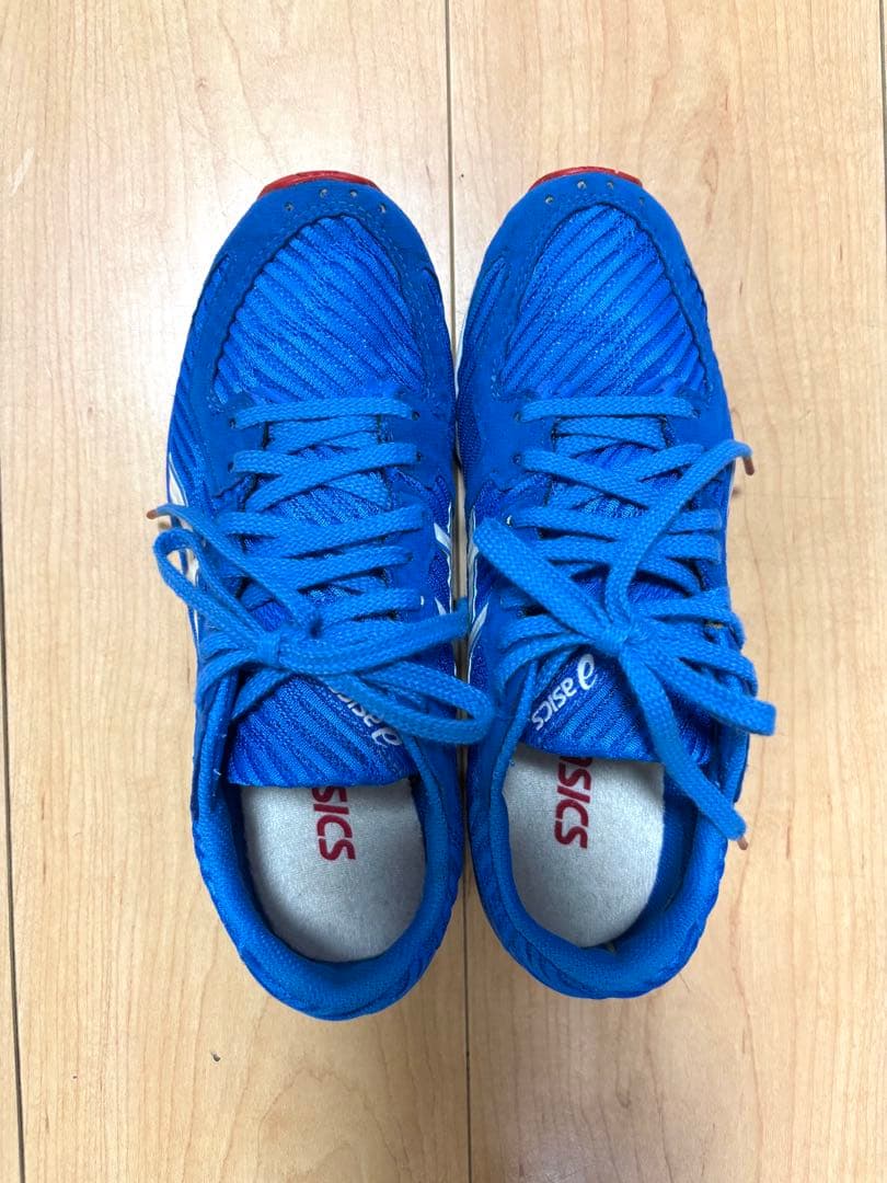 ASICS ランニングシューズ 青　23.5 競技場向け　大会規定サイズ内