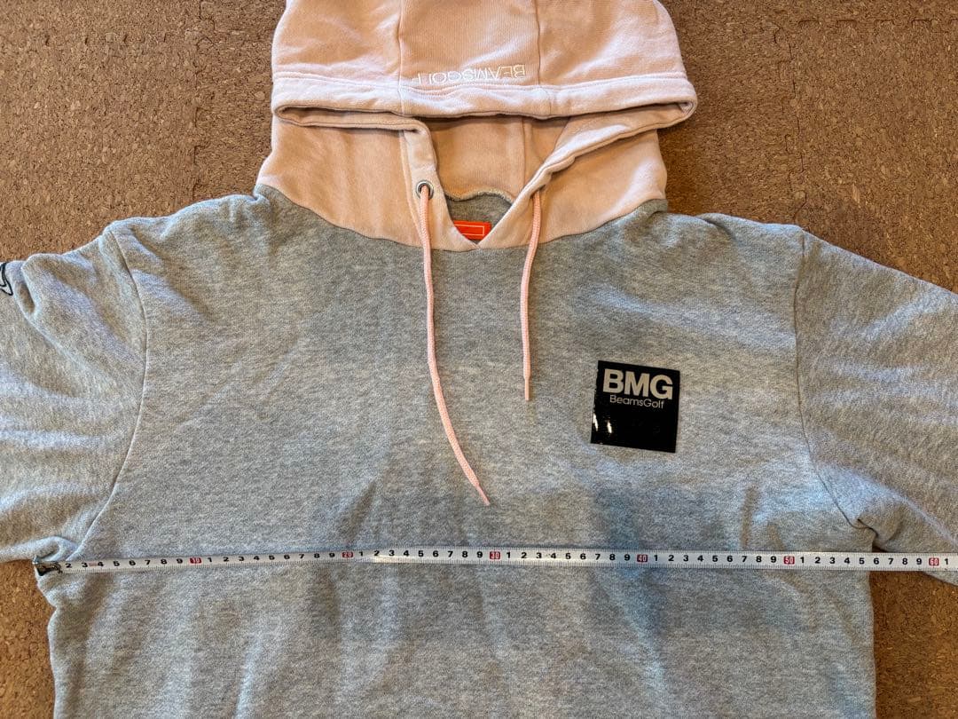 大人気！BEAMS GOLF XL パーカー グレー/ピンク