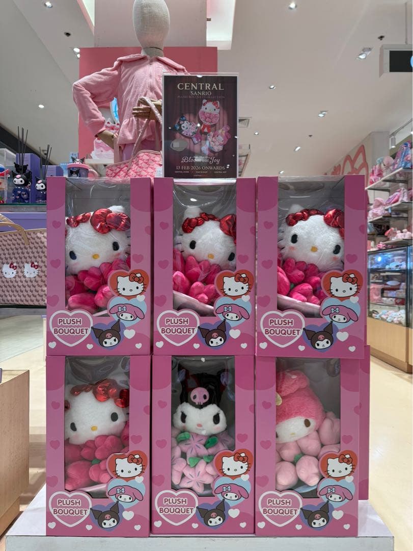 タイ限定　サンリオ ぬいぐるみブーケ ハローキティ マイメロディ クロミ