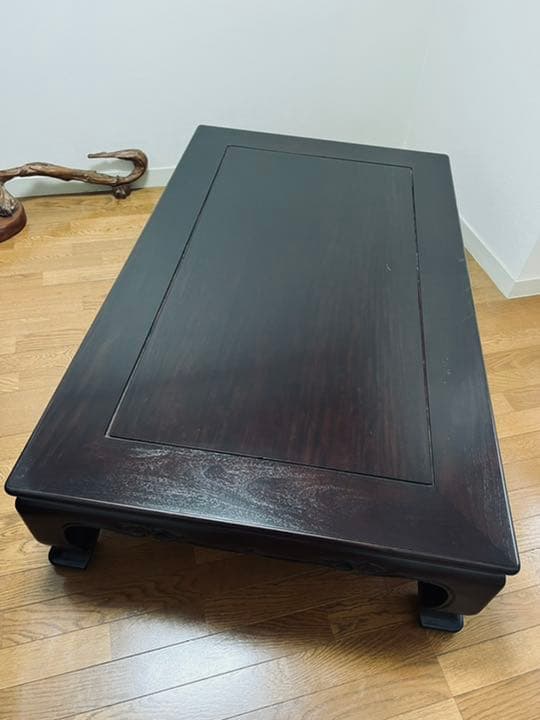 【美品】天然木花梨　座卓　無垢材 天然木 座卓 ちゃぶ台 ローテーブル