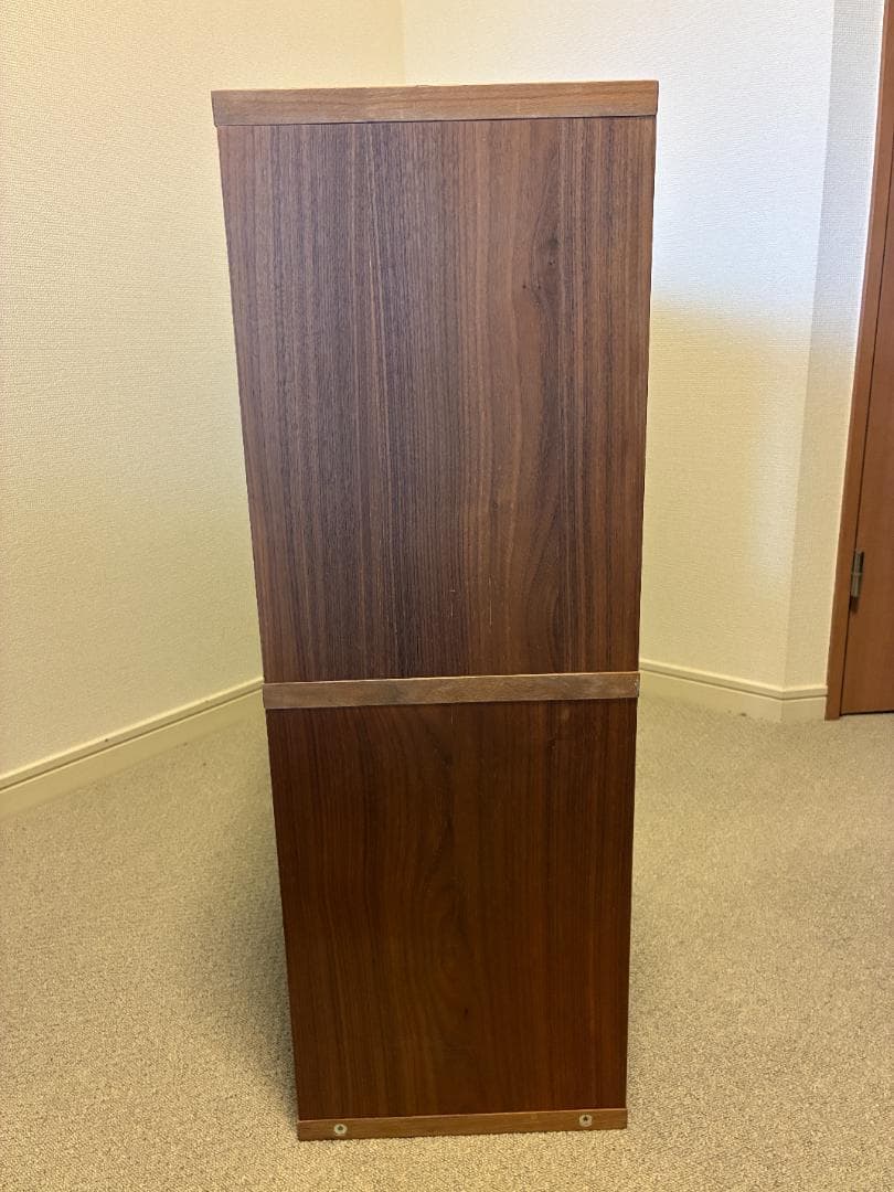 MUJI無印良品　スタッキングシェルフ3段×2列　ウォールナット材_01