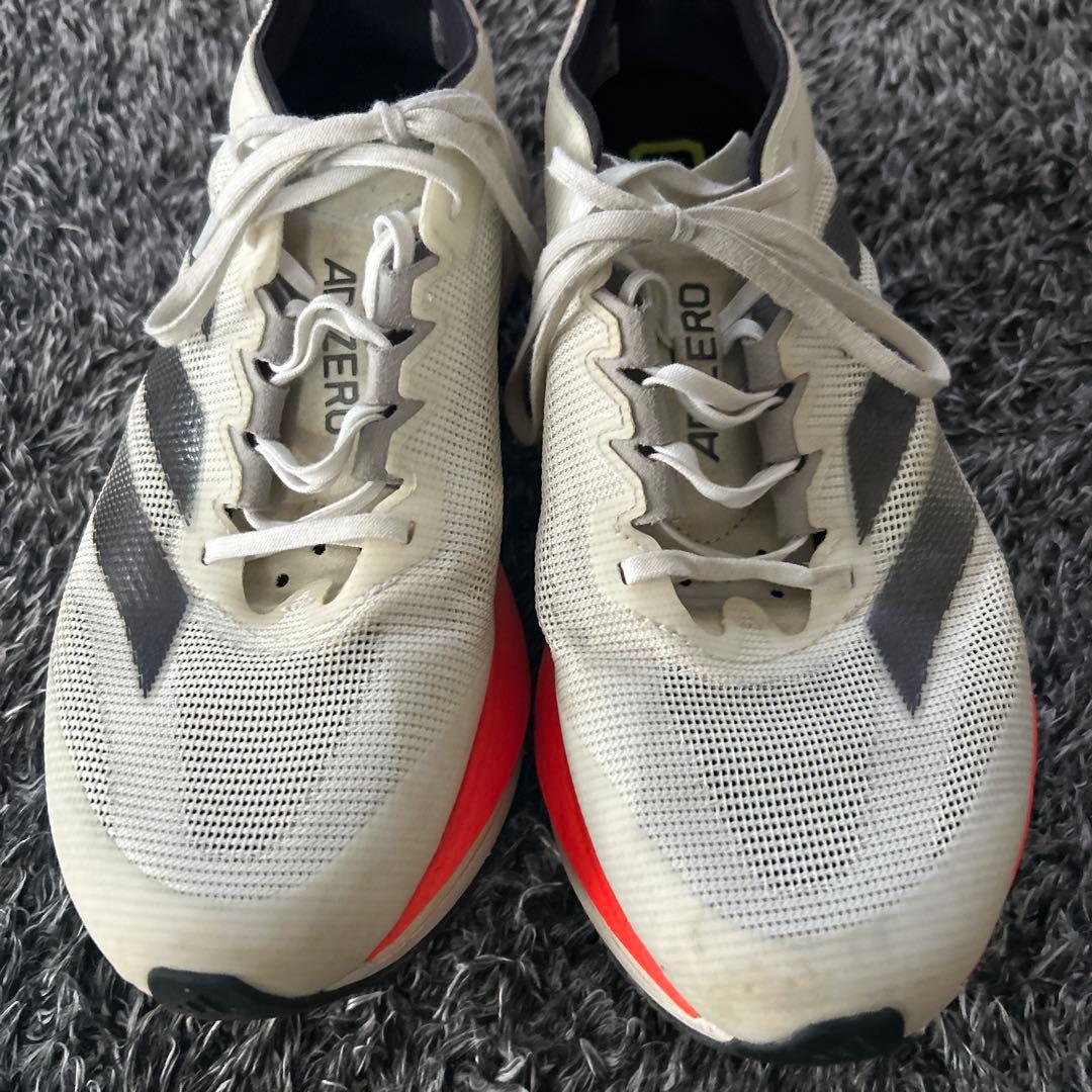 adizero Pro ランニングシューズ ホワイト/レッド25.5cm